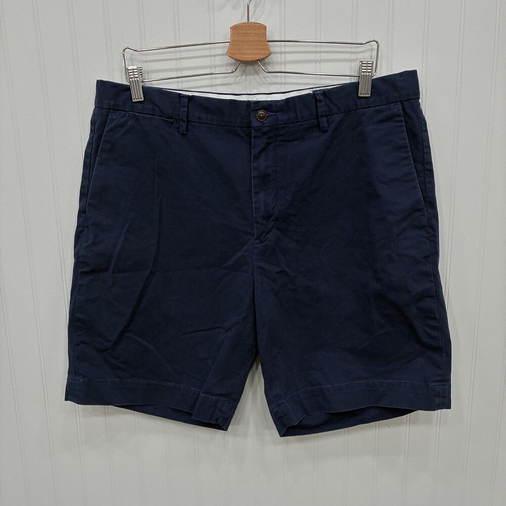 Polo Ralph Lauren Men's W36 Navy Blue Stretch Classic Fit Cotton Bermuda Shorts